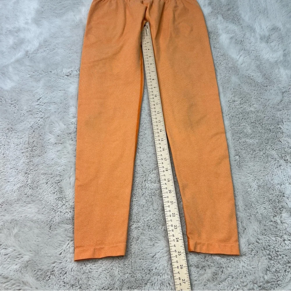 NVGTN Sunset Orange Seamless Leggings Size Medium High Rise Sculpted Contour - Picture 6 of 9